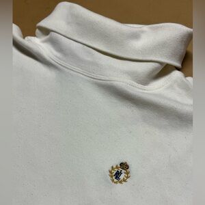 Vintage Lauren Ralph Lauren Women’s White Turtleneck Long Sleeve Shirt Wide 1X